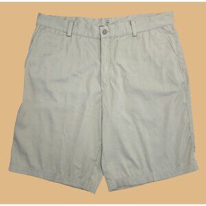 Nike Golf Khaki Mens Shorts Size 36 Classic Fit Polyester Blend
